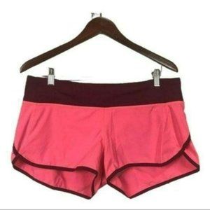 Lululemon Speed Shorts Flash Light Pink and Purple, Size 10